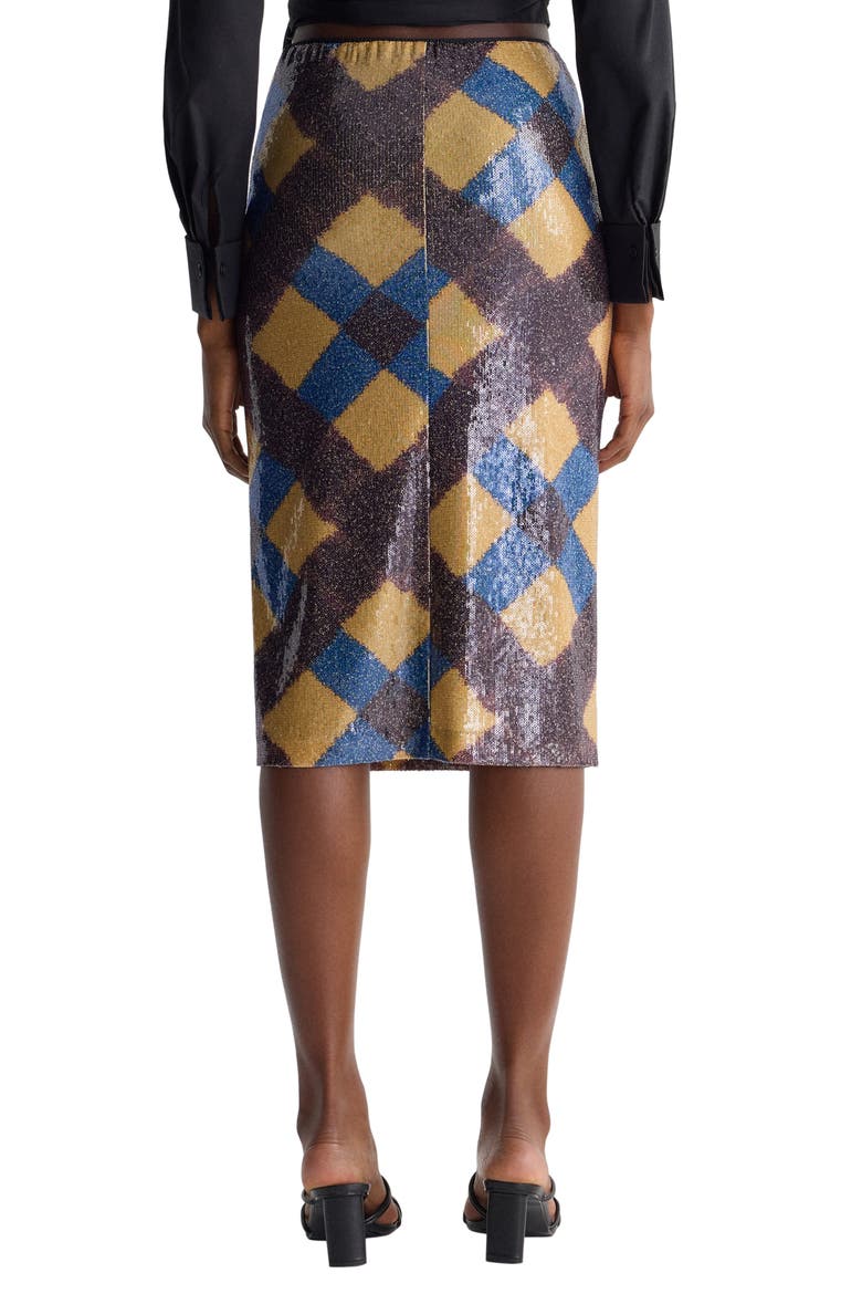 Bianca Sequin Midi Skirt, Alternate, color, BUFFALO PLAID MID CARAWAY
