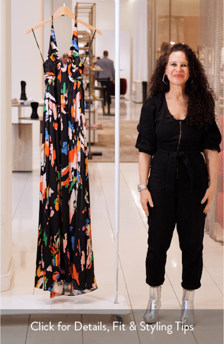 Al Print Halter Gown, sales video thumbnail