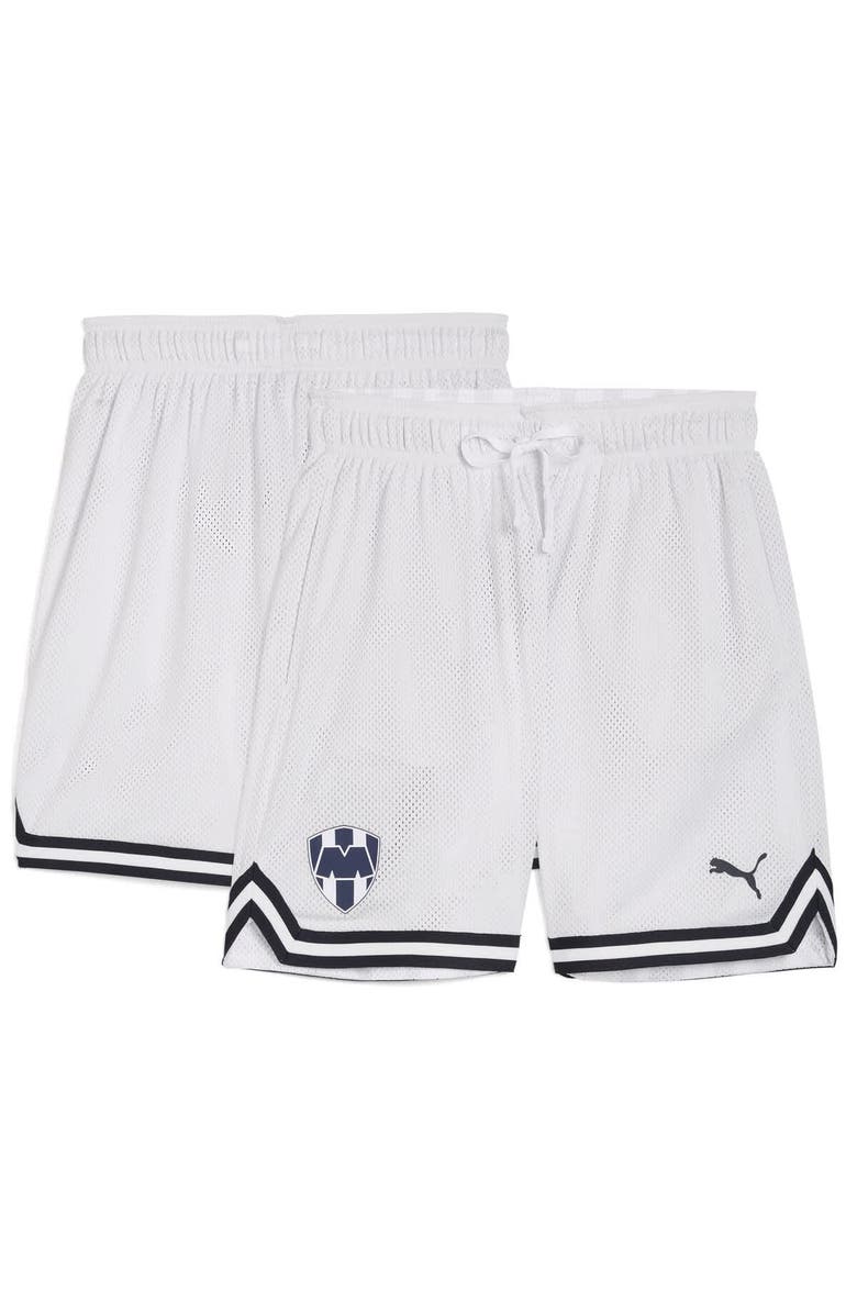 PUMA Men's Puma Gray CF Monterrey 2025 FIFA Club World Cup Hoops Reversible Shorts, Alternate, color,