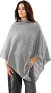 Monticelli Cashmere Pure Cashmere Textured Knit Poncho