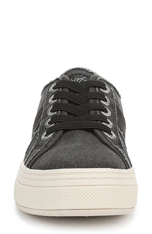 Blowfish Malibu Super Smiled Washed Canvas Sneaker In Black