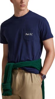 Polo Ralph Lauren Classic Fit Polo Bear Embroidered Pocket Graphic T-Shirt