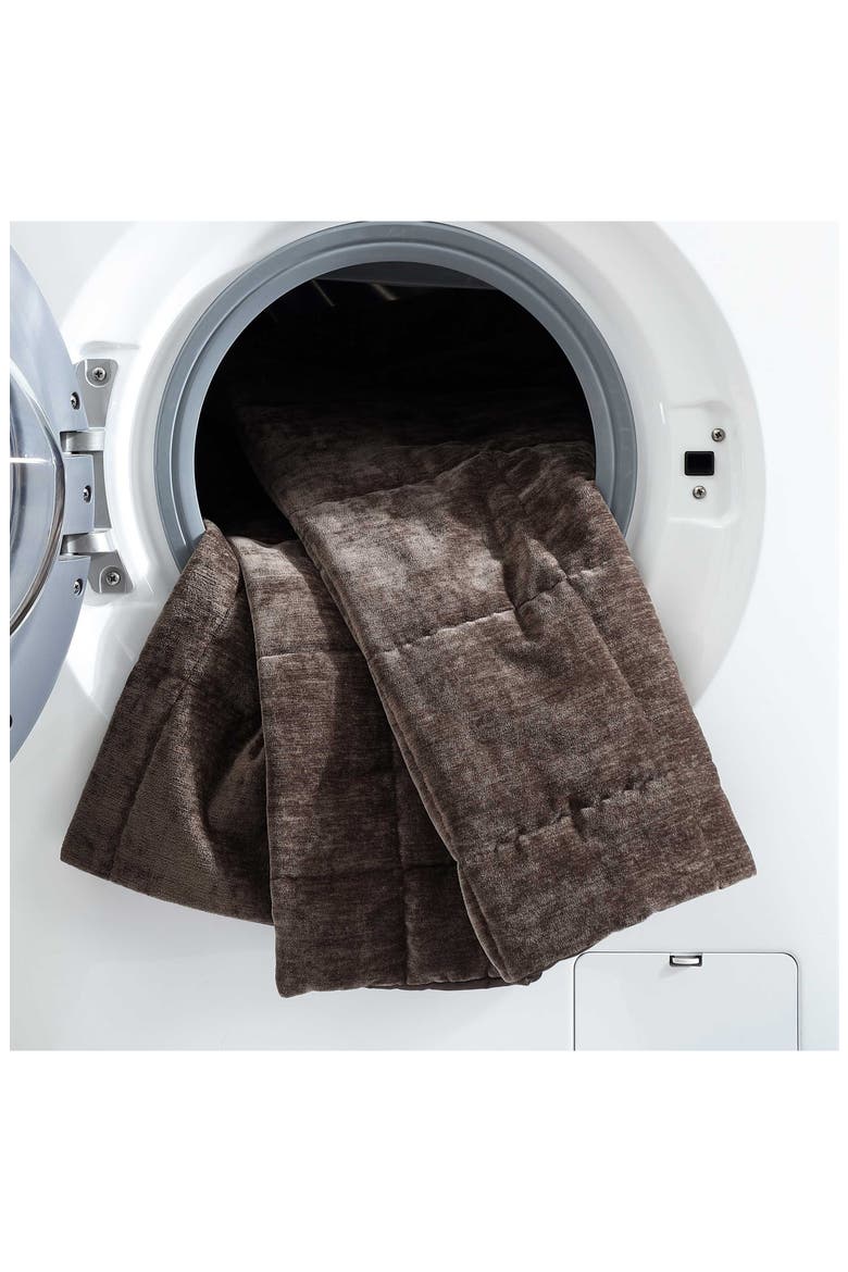 Chenille Box Quilt Set, Alternate, color, CHOCOLATE BROWN