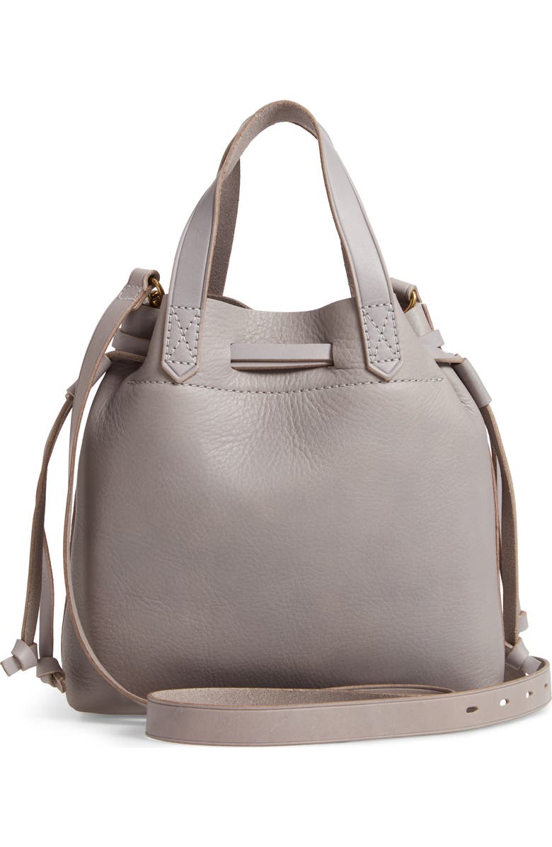 Madewell The Mini Pocket Transport Leather Drawstring Tote, Alternate, color,