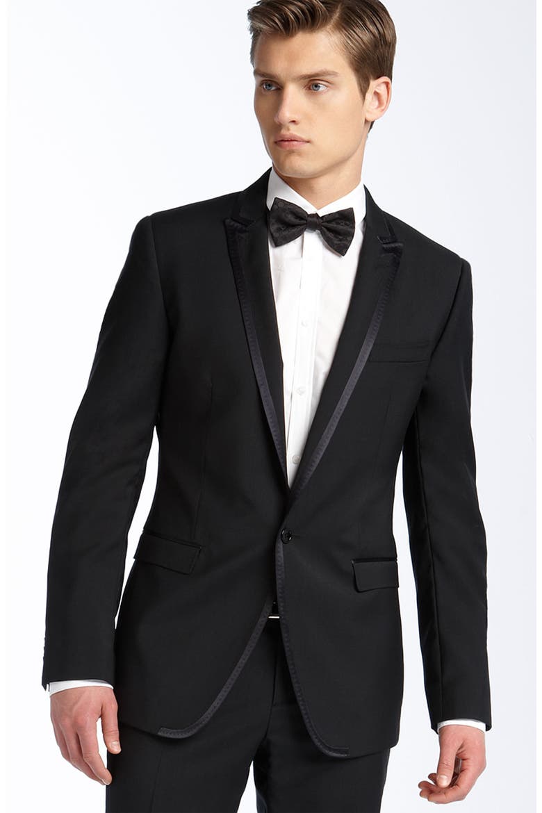 D&G Wool Blend Tuxedo, Main, color, BLACK