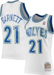 Mitchell & Ness Men's Mitchell & Ness Kevin Garnett White Minnesota Timberwolves 1995/96 Hardwood Classics Swingman Jersey