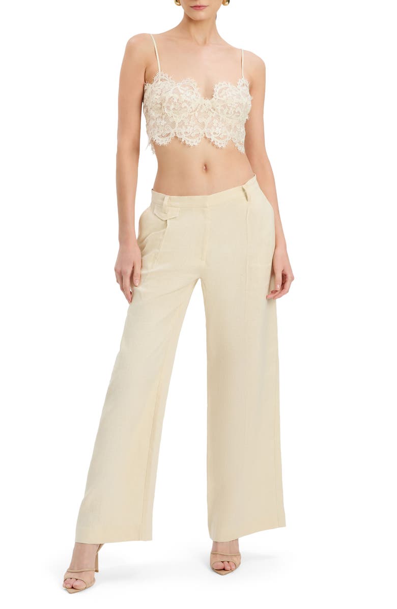 Bardot Linella Lace Bralette, Alternate, color, Ivory