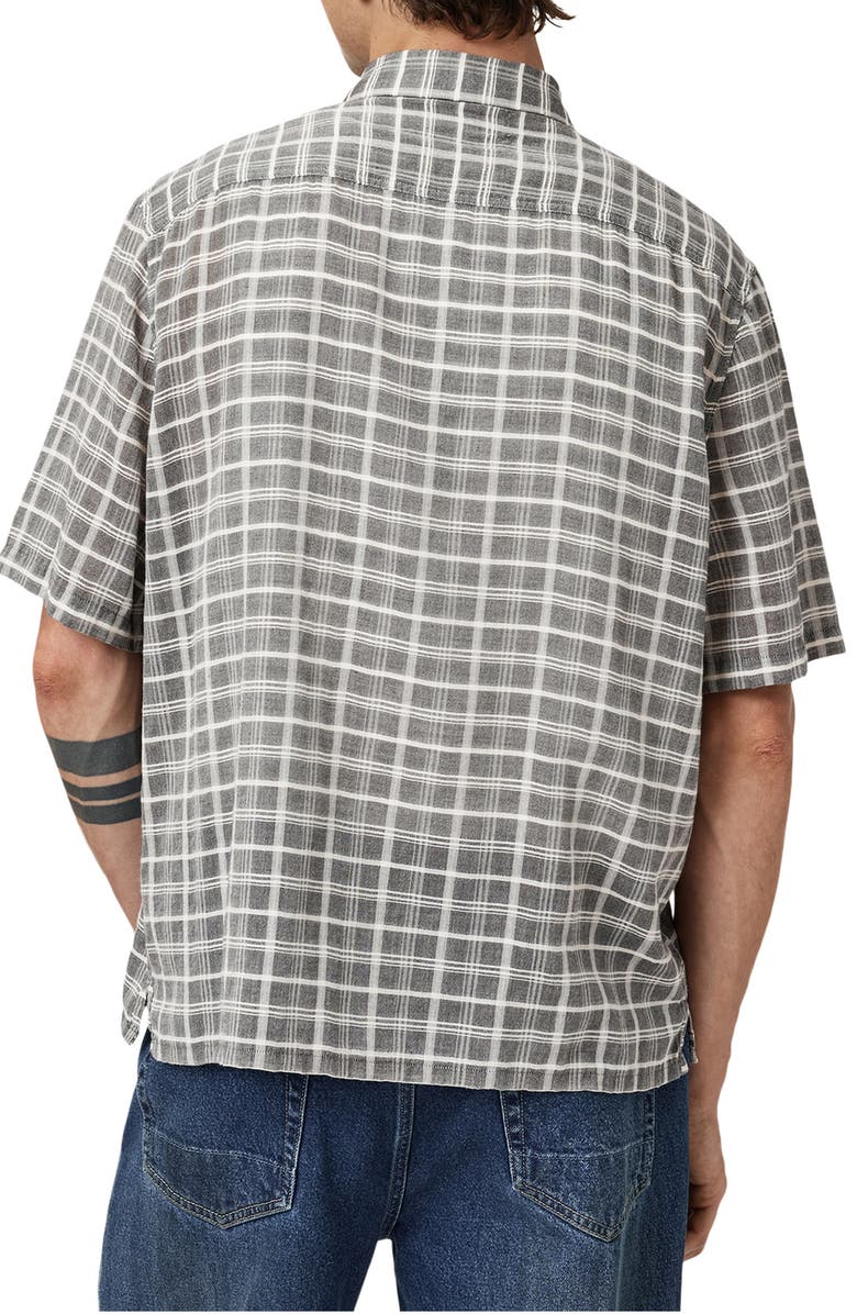 AllSaints Sandy Cotton Button-Up Shirt, Alternate, color, Ebony Grey