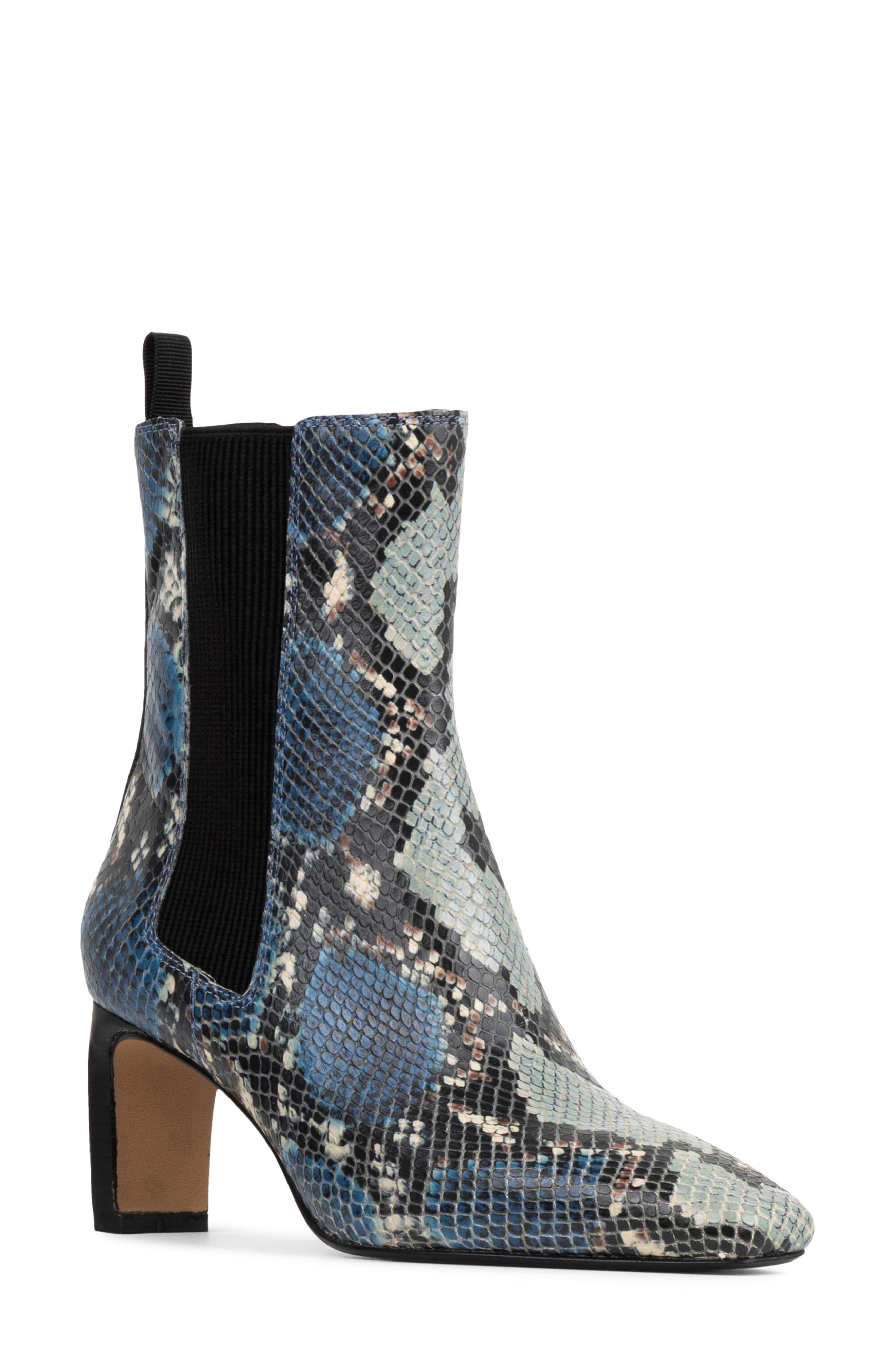Brittnie Leather Chelsea Boot, Main, color, BLUE BELL