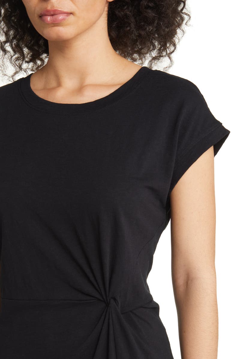 Caslon<sup>®</sup> Twist Waist Organic Cotton Midi T-Shirt Dress, Alternate, color,