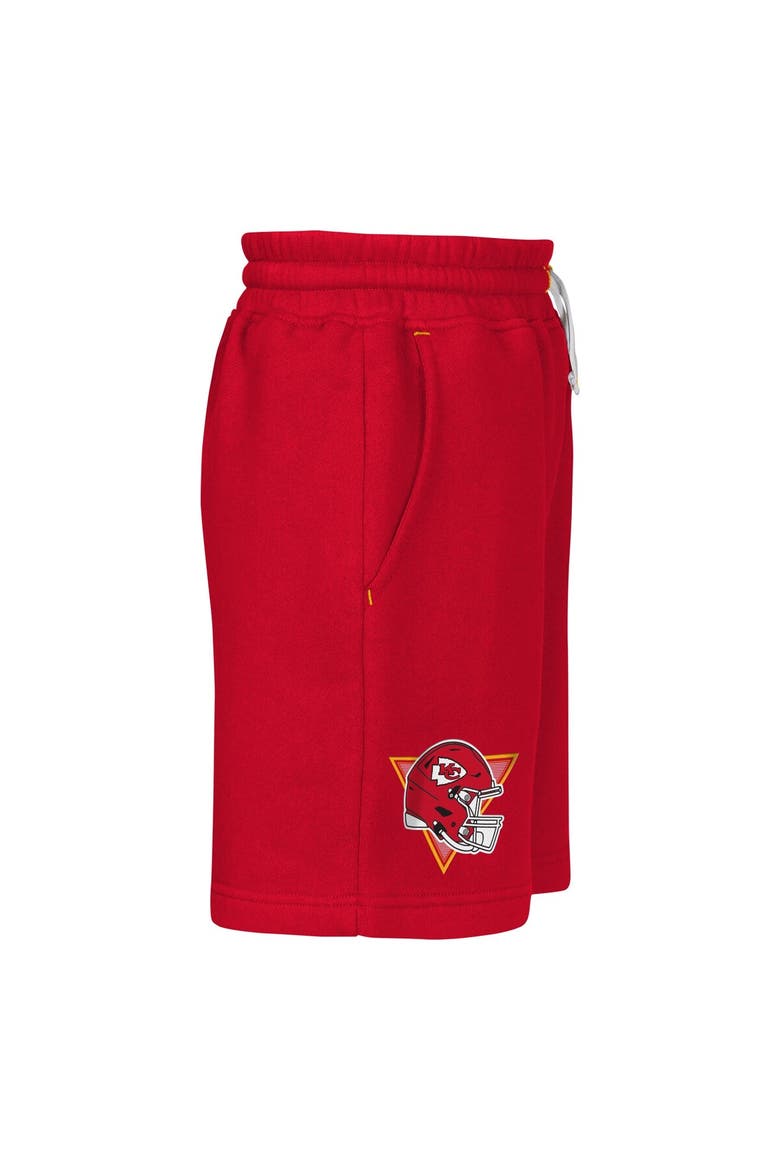 Youth Outerstuff  Red Kansas City Chiefs Audible Fleece Shorts, Alternate, color, Red
