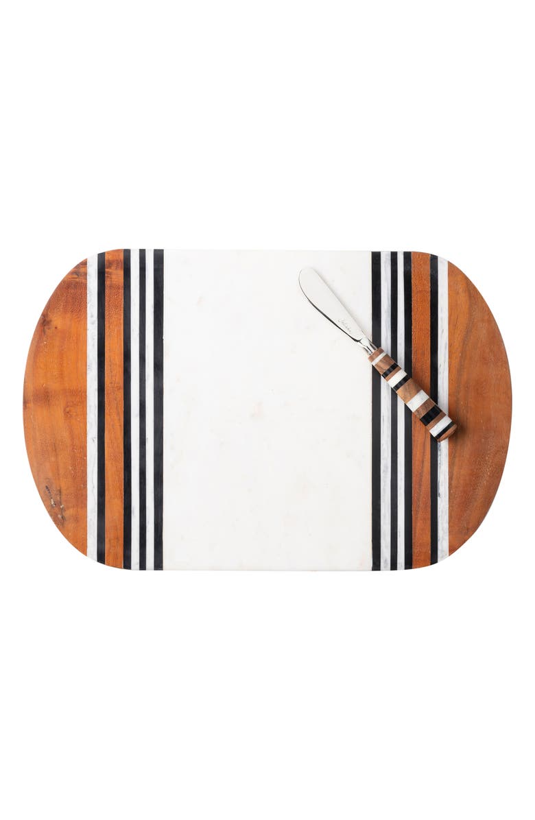 Juliska Stonewood Stripe Serving Board & Spreader, Main, color, Natural Stripe