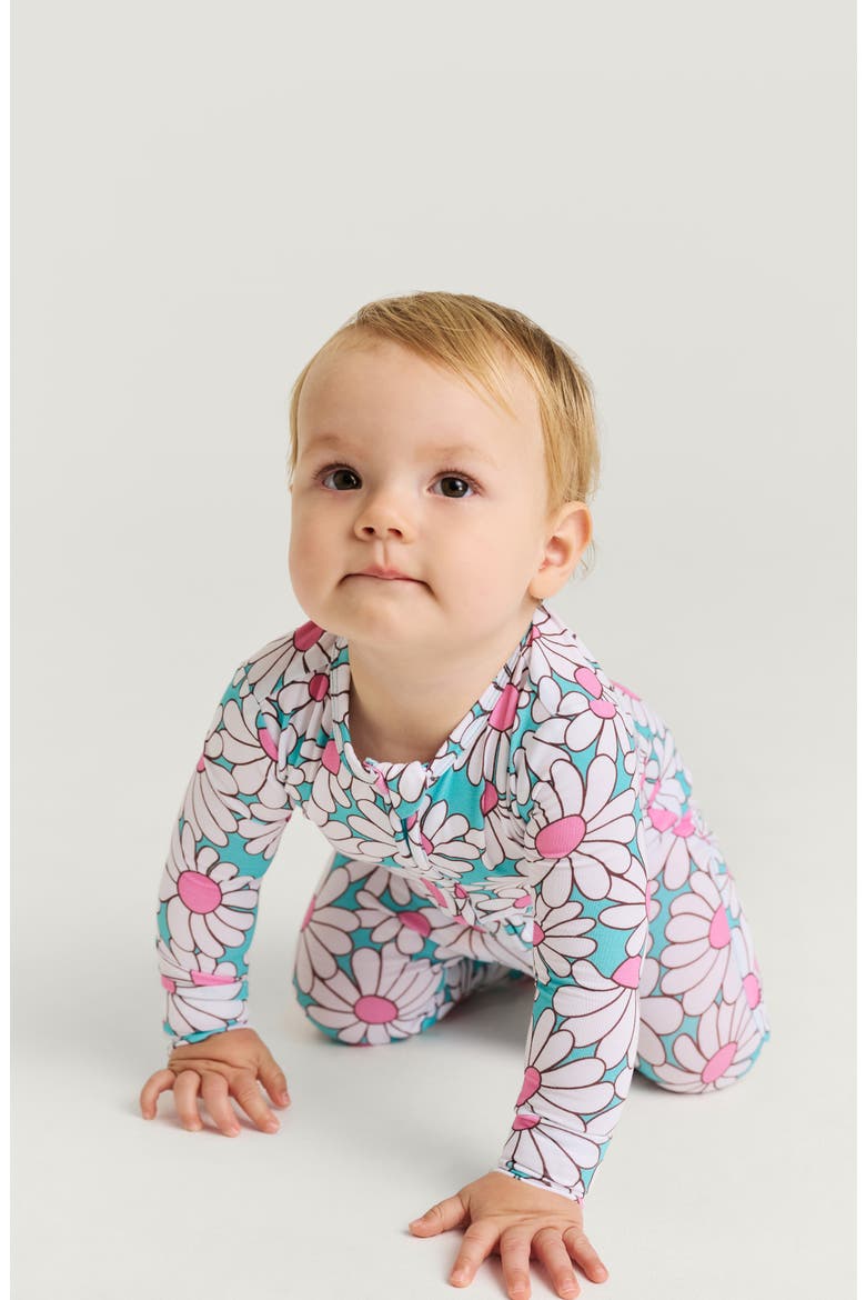 Printed Convertible Footie, Alternate, color, BLUE