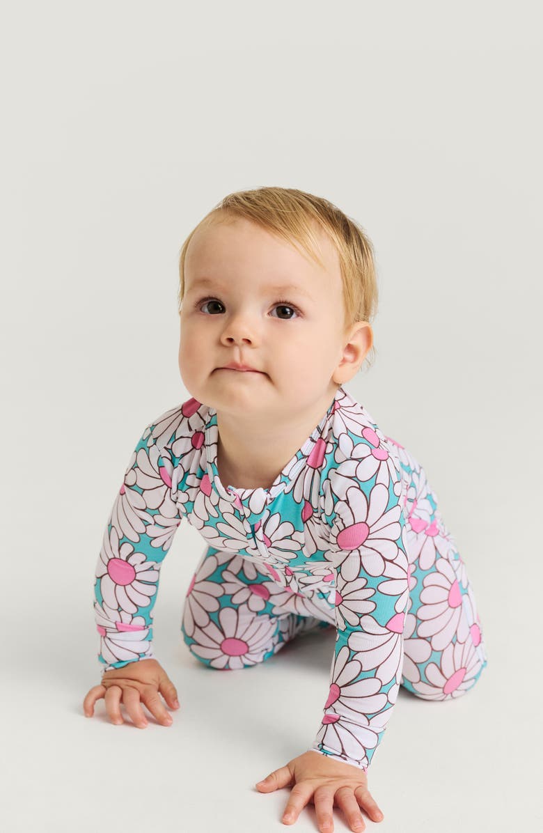 Posh Peanut Printed Convertible Footie, Alternate, color, Blue