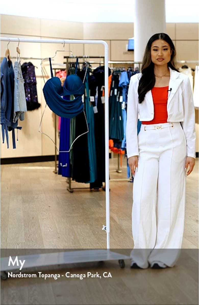 Draped Asymmetric Bikini Top, sales video thumbnail