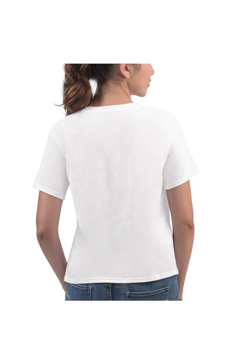 G-III 4HER BY CARL BANKS Women's G-III 4Her by Carl Banks White Philadelphia 76ers Play the Ball Cropped T-Shirt, Alternate, color, White