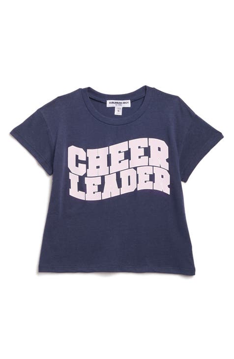 Kids' Cheerleader Boxy Crop Graphic T-Shirt (Big Kid)