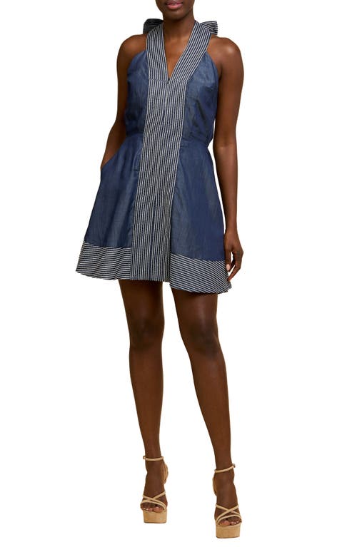 Ciebon Adhara Bow Back Sleeveless Dress In Blue