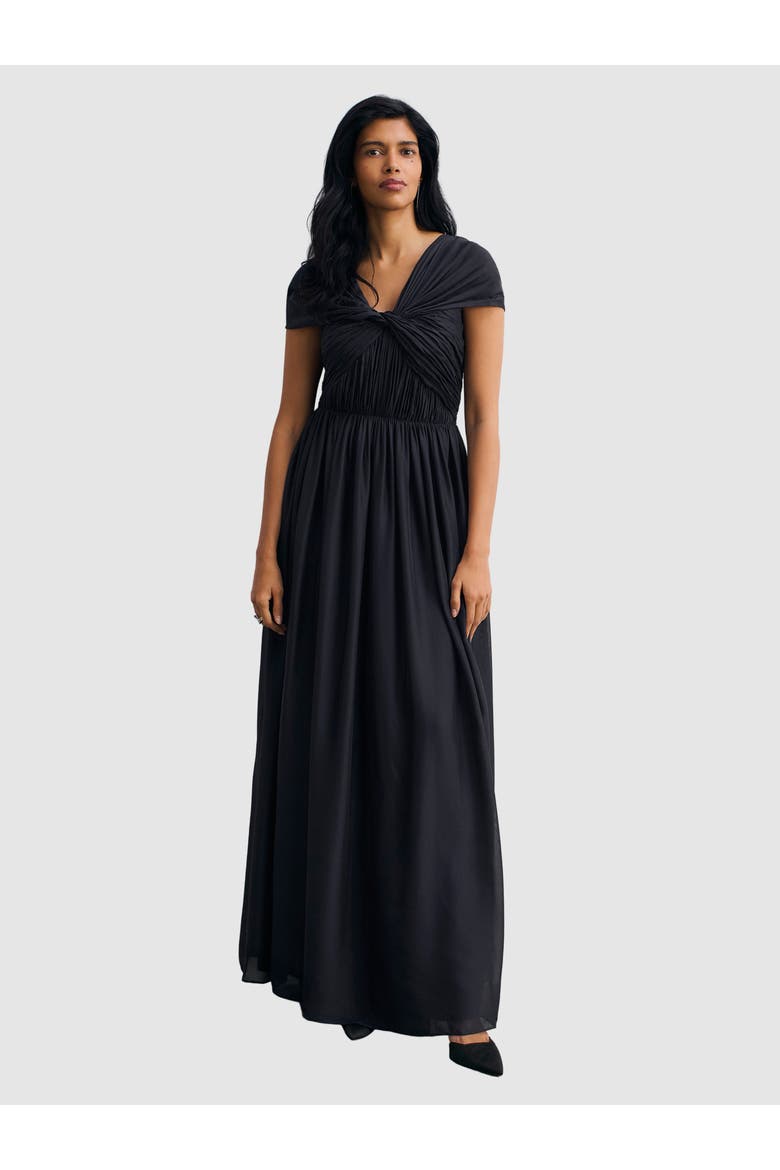 Sevilla Silk Chiffon Maxi Dress, Main, color, Navy