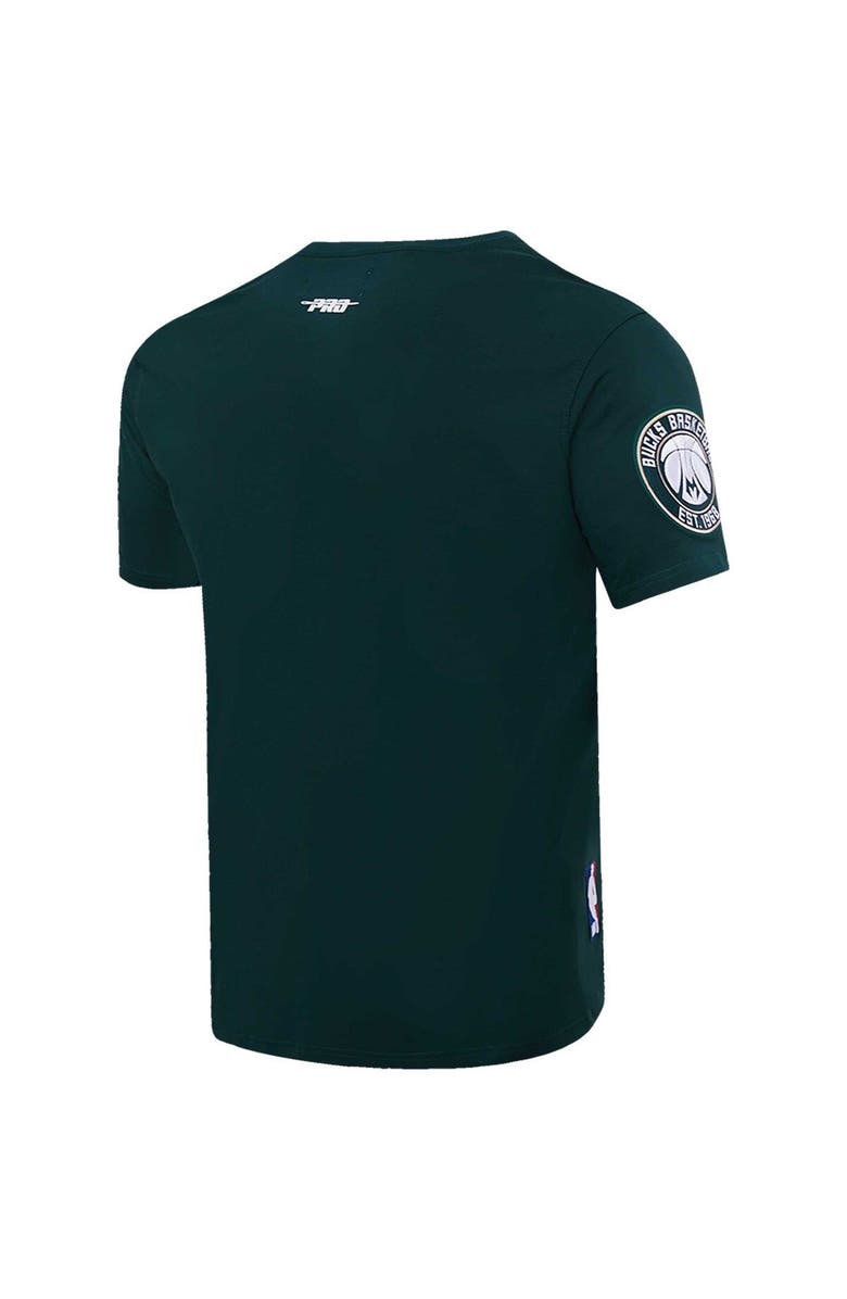 PRO STANDARD Men's Pro Standard Giannis Antetokounmpo, Jrue Holiday, Khris Middleton Hunter Green Milwaukee Bucks Multi Lineup T-Shirt, Alternate, color, Hunter Green