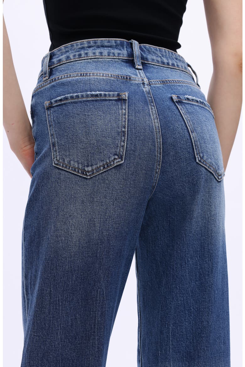 High Waist Relaxed Straight Leg Jeans, Alternate, color, RETRO MEDIUM BLUE