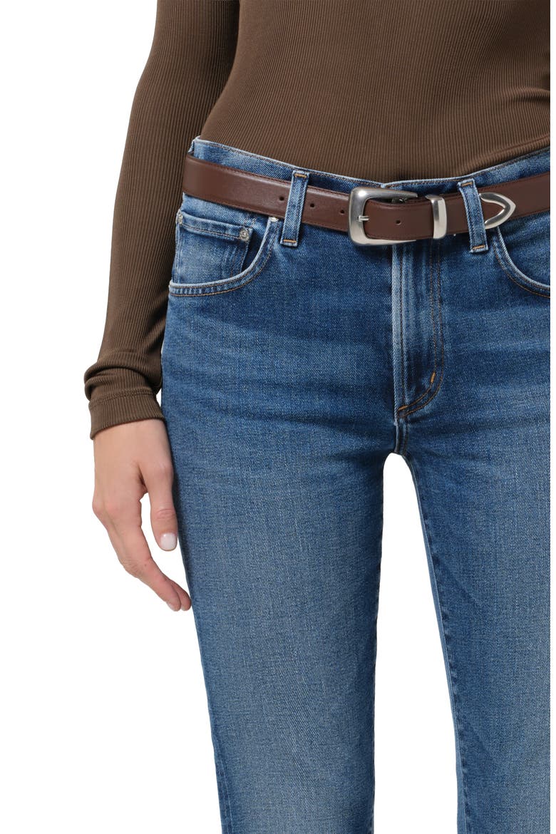 Goldie Mid Rise Kick Flare Jeans, Alternate, color, ALLISTER MEDIUM INDIGO