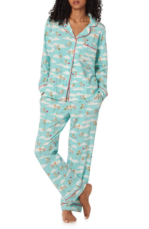 Bedhead Pajamas Print Stretch Organic Cotton Pajamas In Blue