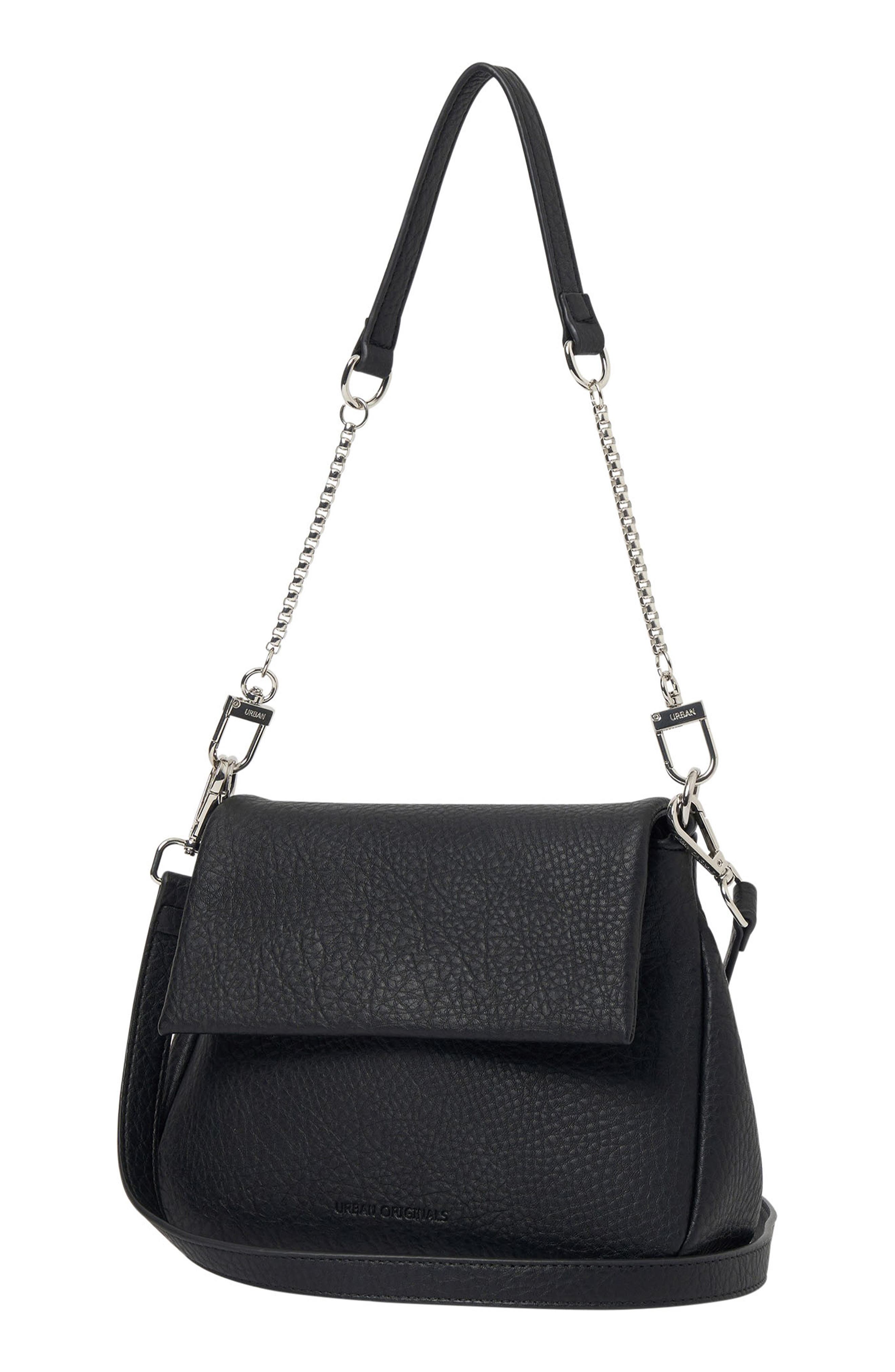 Urban Originals Wish List Vegan Leather Crossbody Bag, Alternate, color, Black