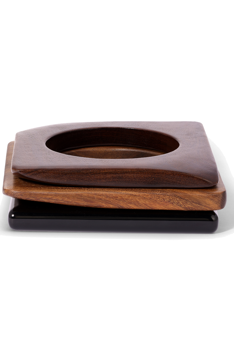 Notte Bangle Set, Main, color, Brown and Black