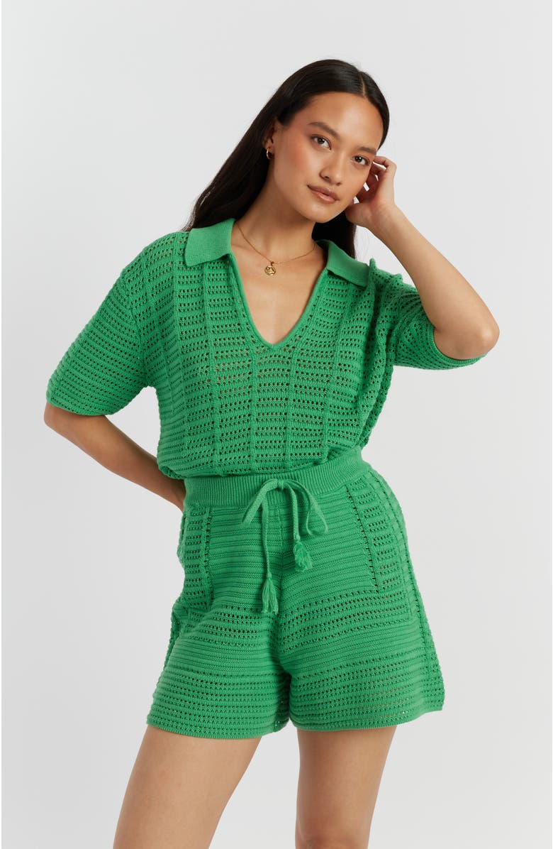 Chinti & Parker Cotton Crochet Short, Alternate, color, 