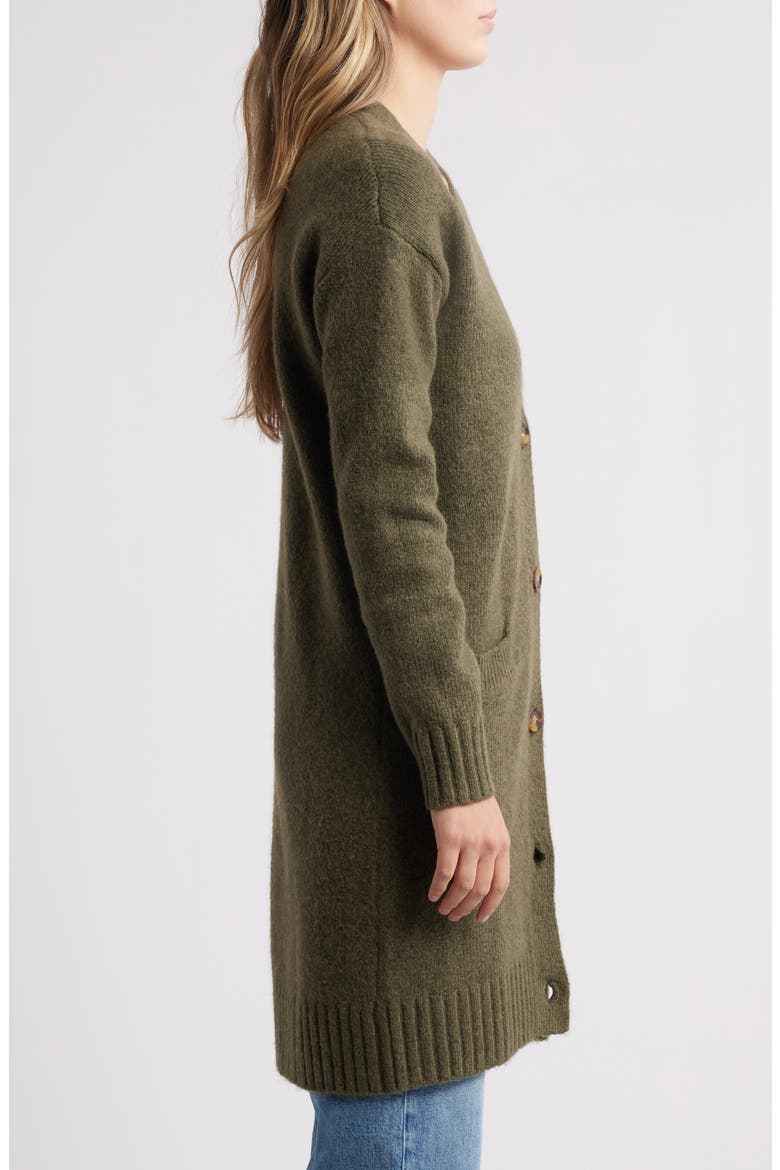 Easy Long Cozy Cardigan, Alternate, color, OLIVE SARMA