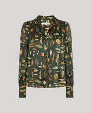 Really Wild Clothing Plumage Open Neck Shirt