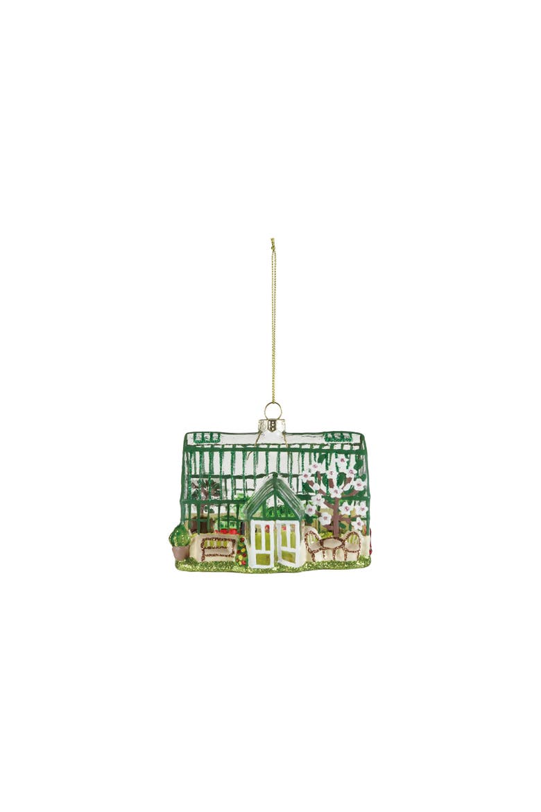 Glittered Glass Greenhouse Ornament, Main, color, Multicolor