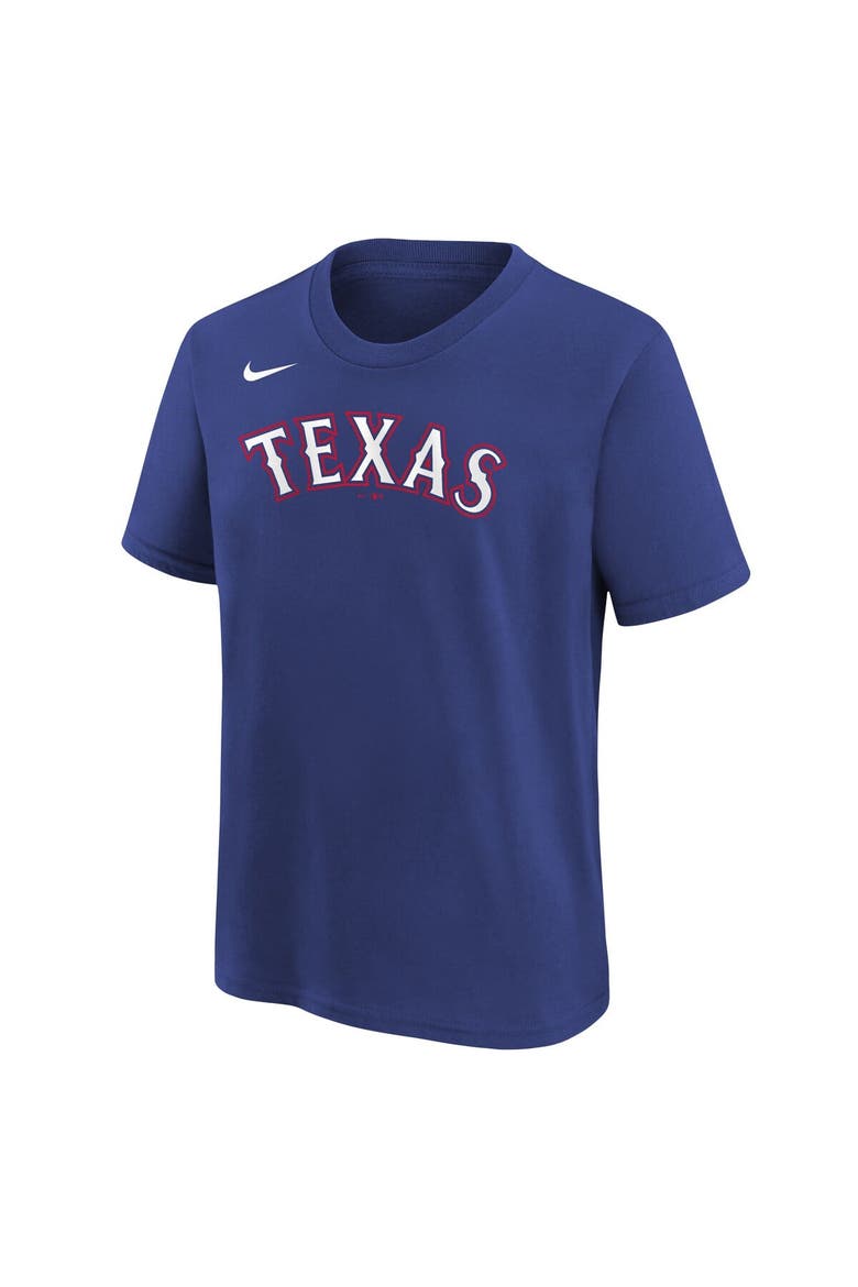 Youth Nike  Royal Texas Rangers Wordmark T-Shirt, Alternate, color, Royal