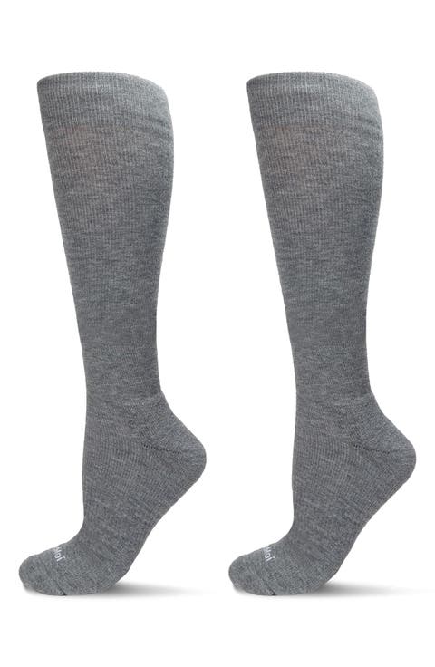 Assorted 2-Pack Merino Wool Blend Knee High Socks