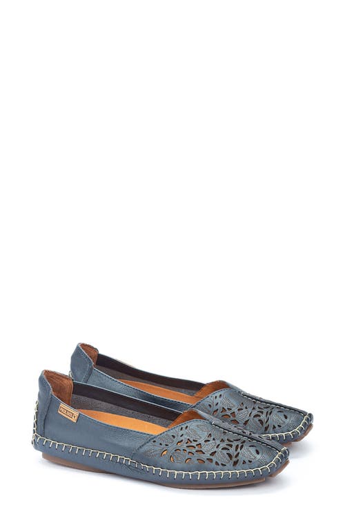 Pikolinos Jerez Perforated Flat In Blue