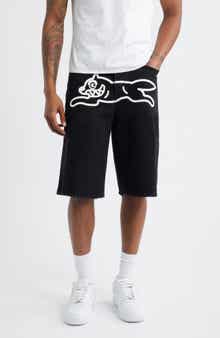 ICECREAM Big Black Denim Shorts