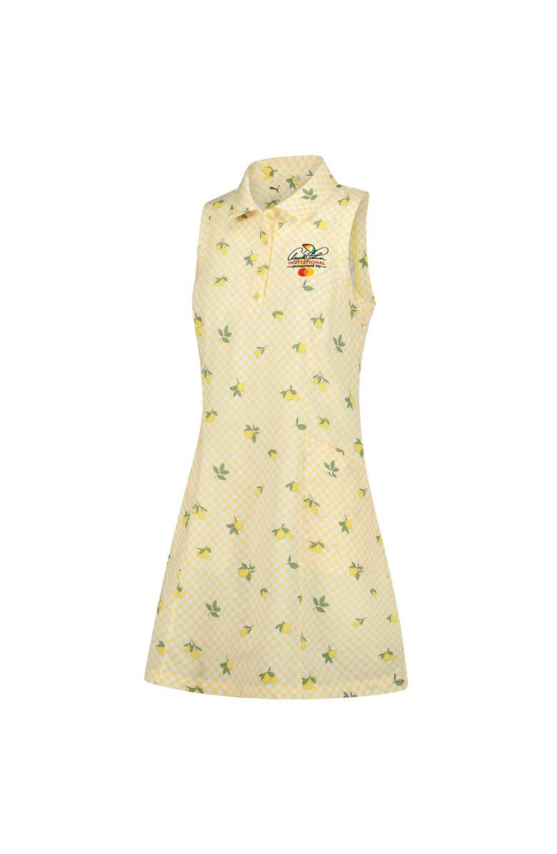 PUMA Women's Puma  Yellow Arnold Palmer Invitational Lemons Woven Dress, Alternate, color, 