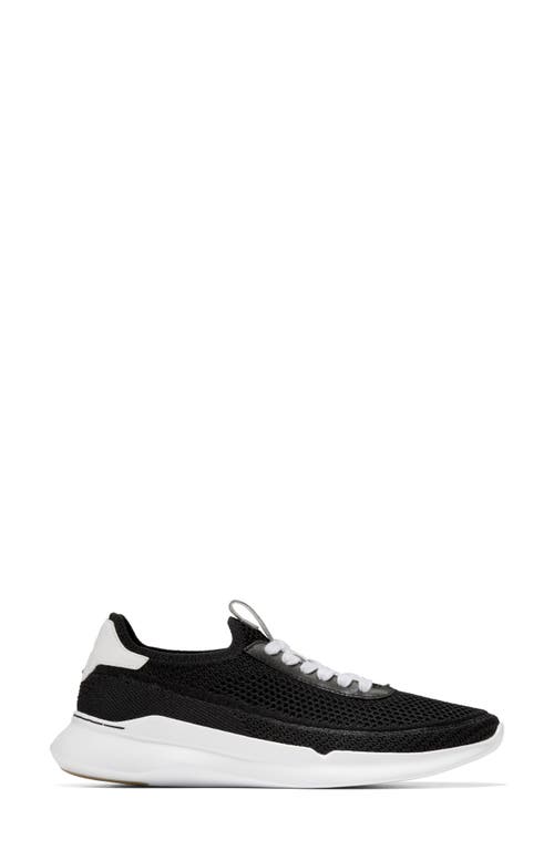 Cole Haan Grand Crosscourt Stitchlite Runox Sneaker In Black Knit/white
