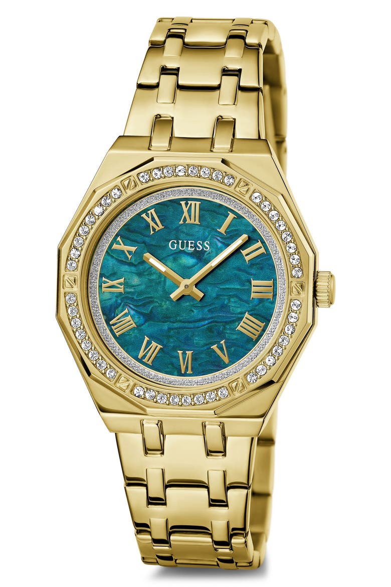 Desire Crystal & Mother-of-Pearl Goldtone Bracelet Watch, 36mm, Alternate, color, GOLD