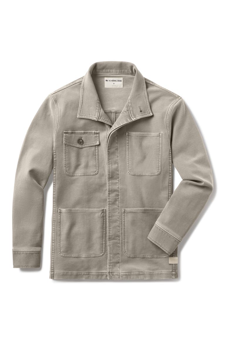Comfort Terry Cloth Chore Coat, Alternate, color, MOSS