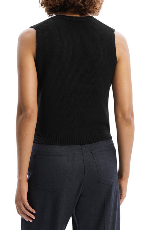 Theory Felted Wool-cashmere Button Vest In Black
