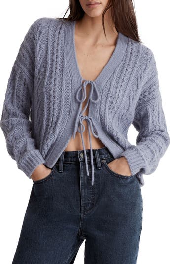 トップス theredthread S wire tie cardigan THEREDTHREAD】S wire tie cardigan