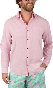Kenny Flowers The Rosé Blusher - Long Sleeve Pink Linen Shirt