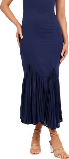 Ashton Pleated Hem Midi Dress