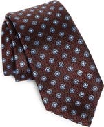 ZEGNA TIES Cinque Pieghe Medallion Silk Tie