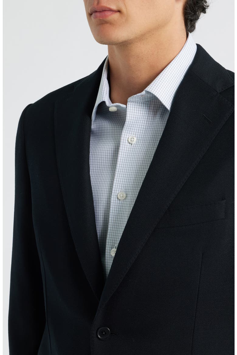 Luxury Performance Stretch Wool Suit Separate Jacket, Alternate, color, BLACK