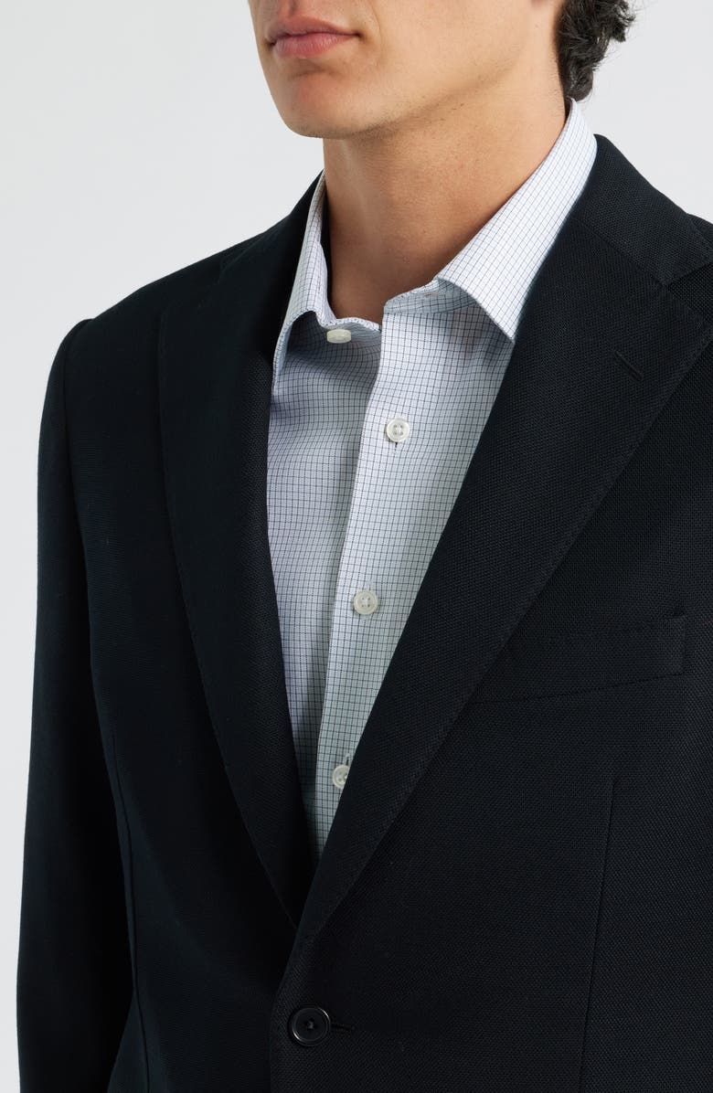 Heritage Gold Luxury Performance Stretch Wool Suit Separate Jacket, Alternate, color, Black