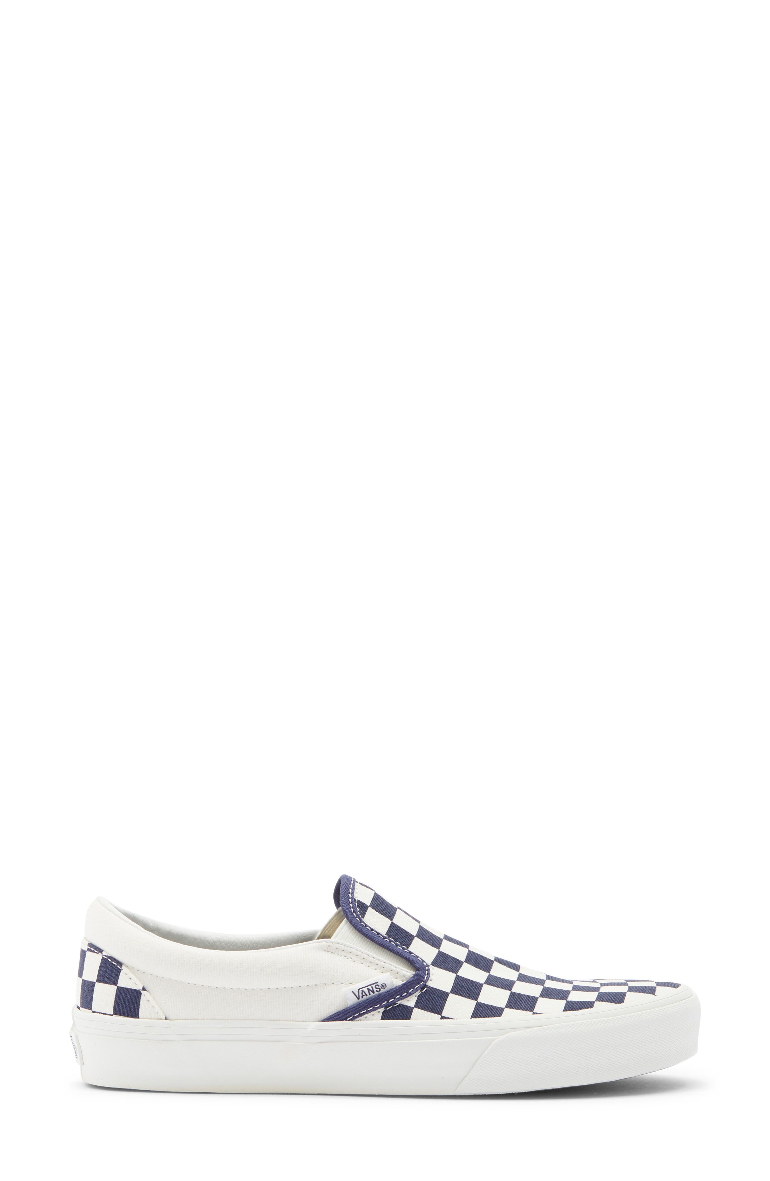 Vans Gender Inclusive Classic Slip-On Sneaker, Alternate, color, Checkerboard Deep Twilight