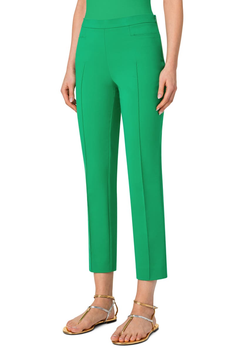 Akris punto Franca Techno Cotton Blend Ankle Pants, Alternate, color,
